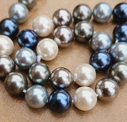 *Clearance Sale*1 Strand (10mm) Natural /Blue / Grey / White/ Multi Color Shell Pearl /