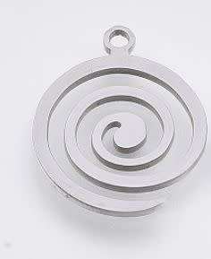 *Clearance Sale*1 pc Spiral / Stainless Steel  /  Pendant  / Charm 18x15x1mm