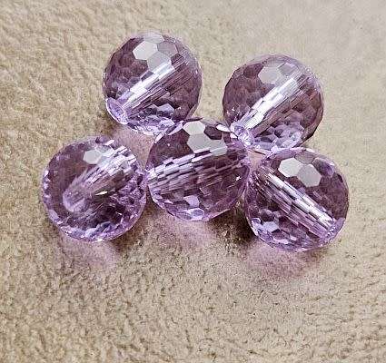 *Clearance Sale*10pc x 10mm Purple / Imitation Crystal / Round Faceted Beads