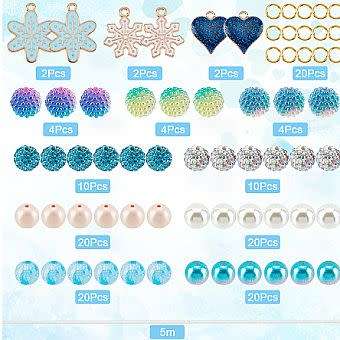 ***DIY***  Bracelet Making Kit  / Glass Pearl Acrylic  Beads / Enamel  Charms