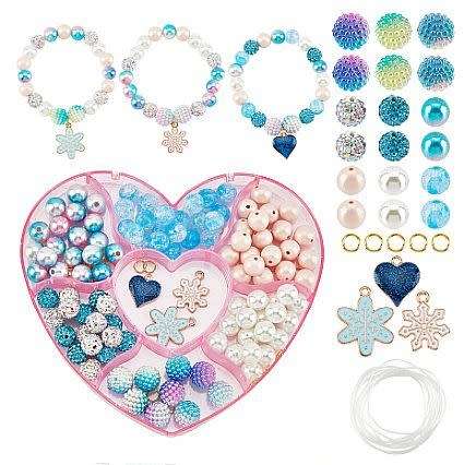 ***DIY***  Bracelet Making Kit  / Glass Pearl Acrylic  Beads / Enamel  Charms