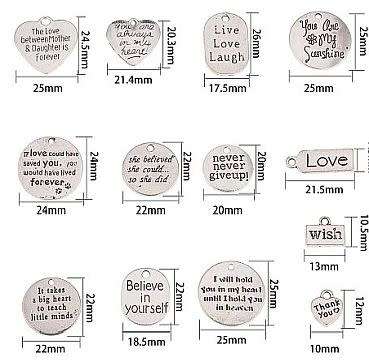 ***DIY*** 10pcs Expandable Wire Charm Bracelet / Inspirational Charms / Making Kit