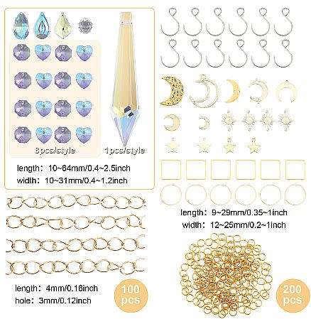 ***DIY***  Sun Catcher / Glass Beads / Glass Connectors / Alloy Findings / Making Kit