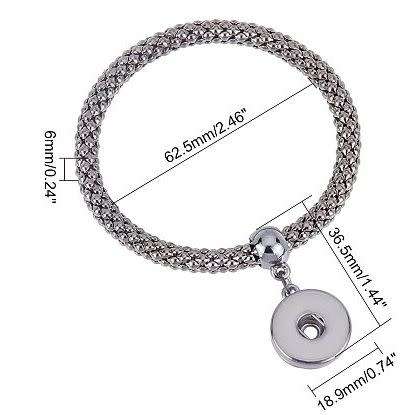 ***DIY*** 4pc  /  Snap Button /   Iron Popcorn Chain / Bracelets /4 Colors