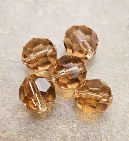 *Clearance Sale*10pc x 10mm Peachpuff  / Round Faceted Beads
