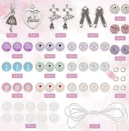 ***DIY***  Bracelet Making Kit / Ballet /  Acrylic /  Polymer Clay Rhinestone Beads / Alloy  Charms