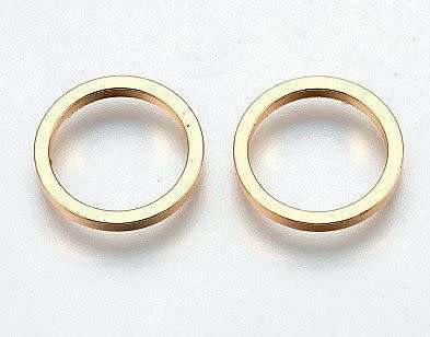 1pc  x (15x1.5mm) Gold Plated /Brass Linking Ring / Each