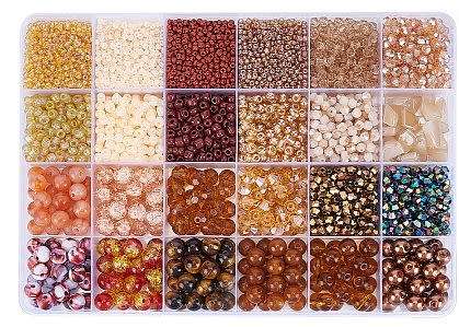 Glass Beads / Seed Beads / Acrylic Beads / Gemstone Jewelry Making  Kit