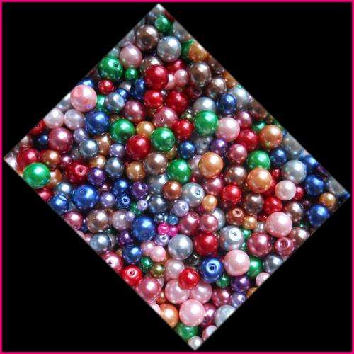 1000  Assorted Glass Pearls** 4,6,8&10mm (1 Mix Pack)