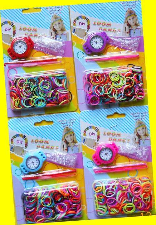 4 x Loom bands Watch Set ** Bid Per Watch**