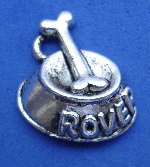 Tibetan Silver Dog Bowl Charm
