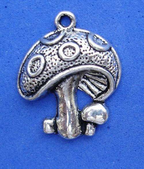 Tibetan Silver Mushroom Charm
