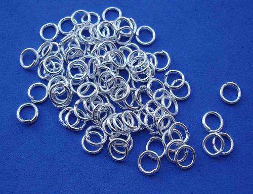 Silver Tone Jump  Rings 6mm (100pcs)