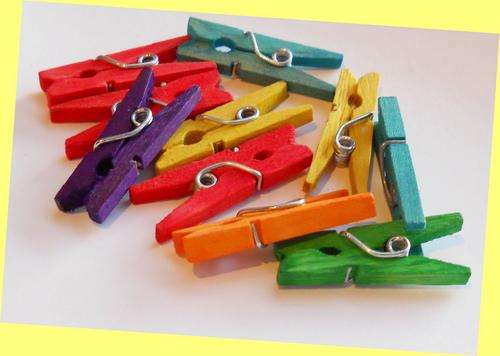 10 Mix  Mini Pegs - 25 mm
