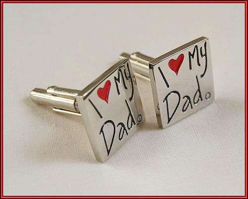 ^^  I LOVE MY DAD  ^^  CUFFLINKS ^^