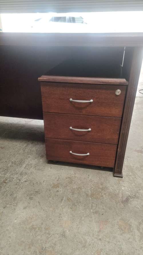 Executive Office Desk + Credenza + Pedestal