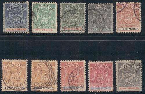 BSAC - 1892 - PART USED SET - DIFFERENT SHADES AND HIGH VALUES - R2000
