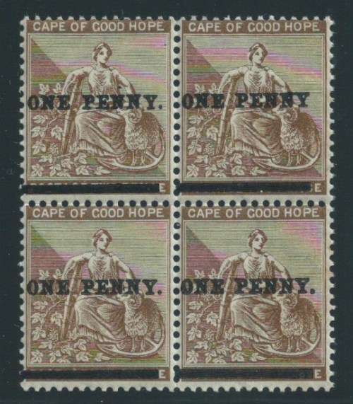 Cape of Good Hope - 1893 - 1d on 2d deep bistre BO4 - 'Missing Full Stop' - UMM - R3000+