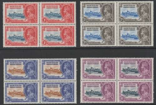 BECHUANALAND PROTECTORATE 1935 - SILVER JUBILEE SET IN BLOCKS OF 4 - UMM - R2000