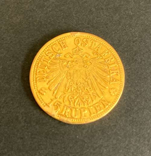 GERMAN EAST AFRICA 1916 - 15 RUPIEN GOLD COIN - EXTREMELY FINE CONDITION - VERY RARE!! - R45,000++