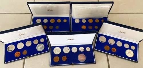 RSA SHORT PROOF SETS x 5 - 1987, 1988, 1989, 1990(x2)
