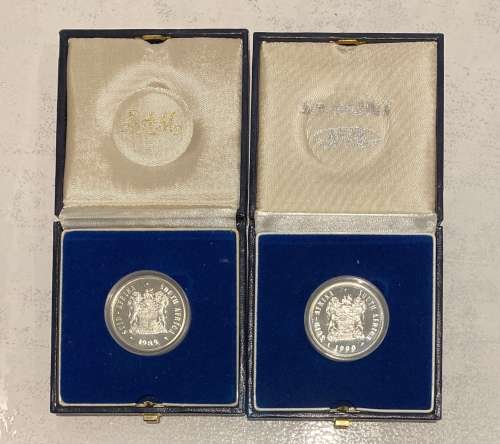 RSA 1989 and 1990 Silver R1 in SAM boxes