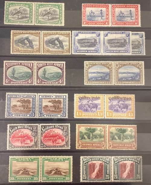 SWA 1931 - Complete set of 12 pairs to 20s - VLMM - cat value R5000+
