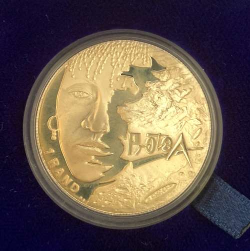 1997 R1 Silver Protea Proof in SA Mint box