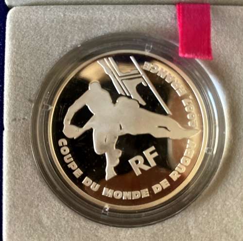 2007 Rugby World Cup Silver Proof 11/2 Face value - 22,2g silver