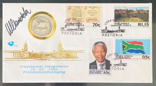 1994 R5 FDC Signed by Mandela - Superb item!!