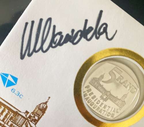 1994 R5 FDC Signed by Mandela - Superb item!!