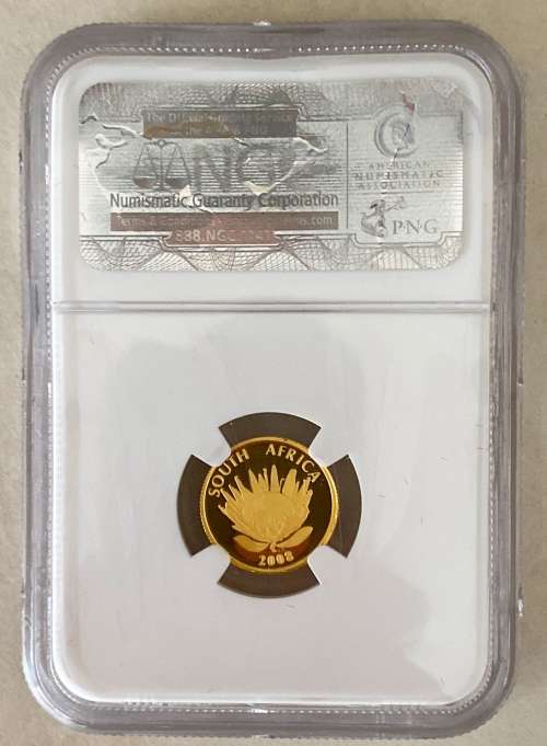 2008 Gandhi Gold R5 - Graded Pf69 Ultra Cameo - Extremely Rare!!