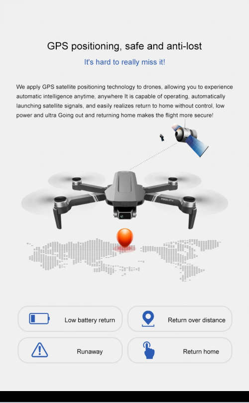 4DRC F4 GPS 5G WIFI 2KM FPV with 4K HD Camera 2-Axis Gimbal Optical Flow Positioning Brushless Folda