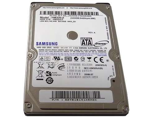 Samsung 320GB - 5400rpm - SATA - 8MB Hard Drive