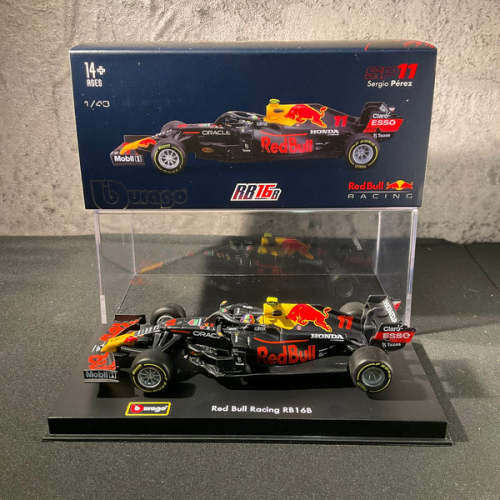 Bburago F1 Redbull RB16B Max Verstappen 2021 1:43 with helmet & Case