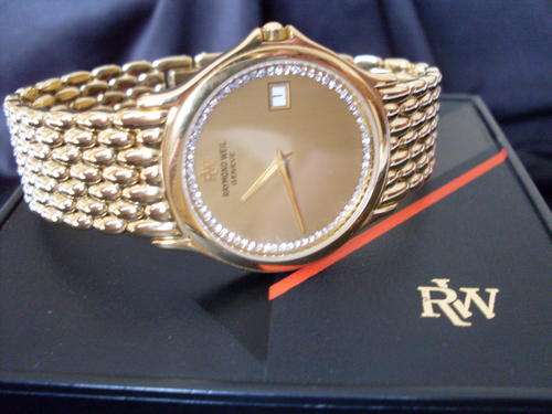 <<< RAYMOND WEIL>>>  GOLD & DIAMOND (used mens swiss watch)