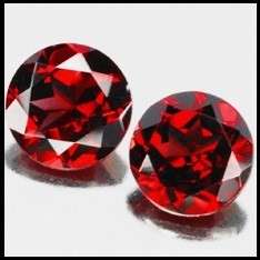 STUNNING 100% NATURAL ROUND CUT RED GARNET PAIR - R1 NO RESERVE AUCTION!