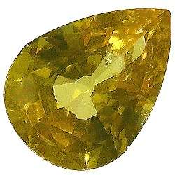 5.88CT STUNNING YELLOW NATURAL PEAR CUT SAPPHIRE