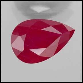 BEAUTIFUL NATURAL PEAR CUT RED PINK RUBY - R1 NO RESERVE AUCTION!!!