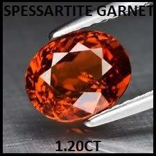 7.5 X 6.4MM 100% NATURAL EYE CLEAN STUNNING OVAL CUT ORANGE SPESSARTITE GARNET - 1.20CTS