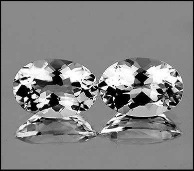 6 x 4MM STUNNING 100% NATURAL OVAL CUT WHITE TOPAZ PAIR - 2 PAIRS AVAILABLE