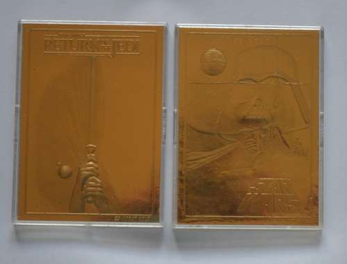 23 KARAT GOLD COLLECTIBLE STAR WARS AND RETURN OF THE JEDI
