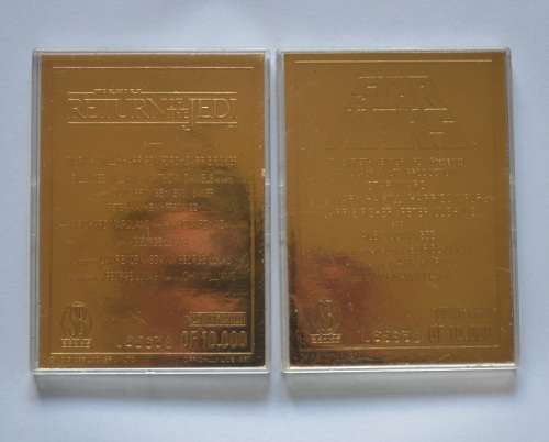 23 KARAT GOLD COLLECTIBLE STAR WARS AND RETURN OF THE JEDI