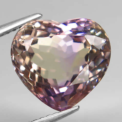 6.64ct Stunning 100% Natural Bi Colour Heart Cut Ametrine Unheated