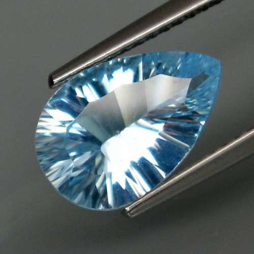 2.80ct Beautiful Gem! 100% Natural Pear Cut Blue Eye Clean Topaz