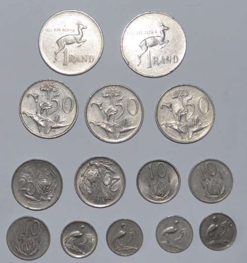 SOUTH AFRICAN COINS LOT - YOUR BID IS FOR ALL 14 COINS