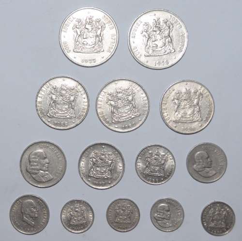 SOUTH AFRICAN COINS LOT - YOUR BID IS FOR ALL 14 COINS
