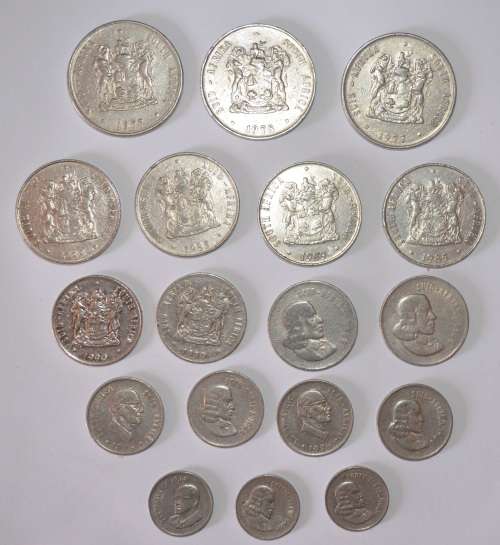 SOUTH AFRICAN COINS LOT - YOUR BID IS FOR ALL 18 COINS