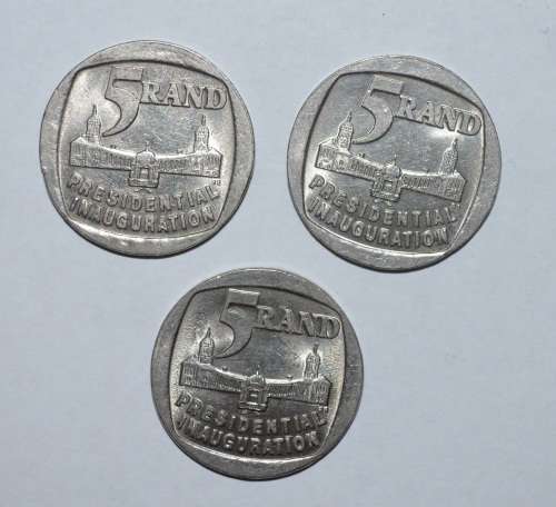 SET OF 3 R5 PRESIDENTIAL INAUGURATION COINS 1994