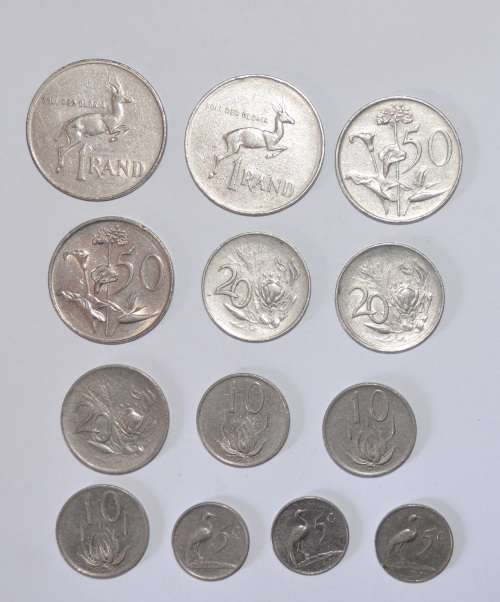 SOUTH AFRICAN COINS LOT - YOUR BID IS FOR ALL 13 COINS
